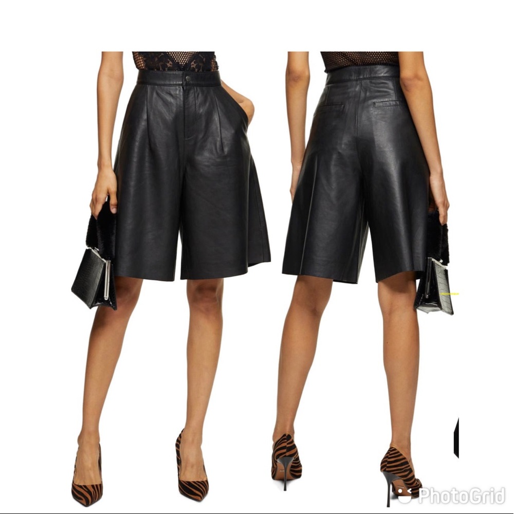 Topshop Leather Cullottes. SZ 12